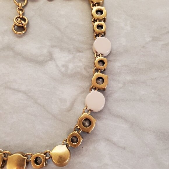 ✨ RARE HTF J.Crew Brulee Mercury Glass Rhinestone Crystal Statement Necklace ✨ - Picture 9 of 15